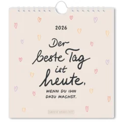 Postkartenkalender "Der beste Tag" 2026 – Grafik Werkstatt