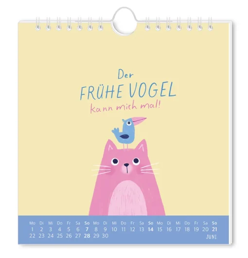 Postkartenkalender "Der frühe Vogel" 2026 – Grafik Werkstatt