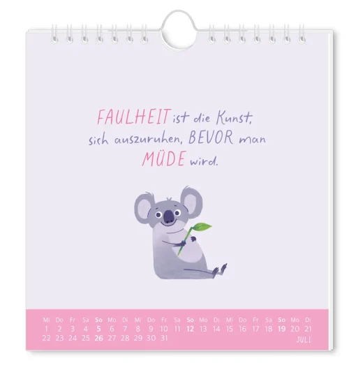 Postkartenkalender "Der frühe Vogel" 2026 – Grafik Werkstatt