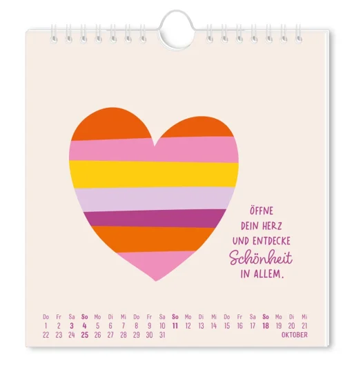 Postkartenkalender "Herzensjahr" 2026 – Grafik Werkstatt