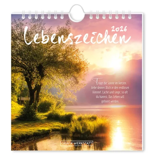 Postkartenkalender "Lebenszeichen" 2026 – Grafik Werkstatt