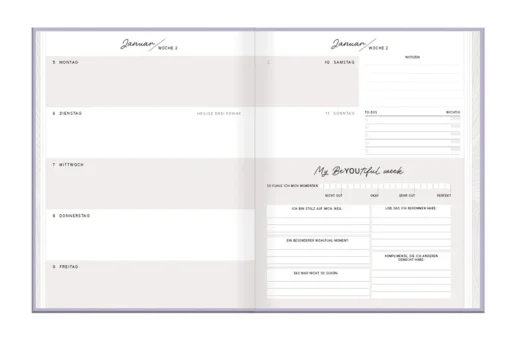 Terminplaner "Be you tiful" 2026 Lady Softcover – Grafik Werkstatt