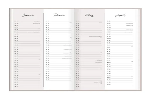 Terminplaner "Neues Jahr" 2026 Lady Softcover – Grafik Werkstatt