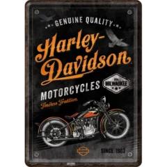 Nostalgic-Art Blechpostkarte Harley Davidson - Timeless Tradition
