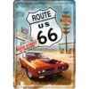 Nostalgic-Art Blechpostkarte Route 66 - Red Car