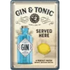 Nostalgic-Art Blechpostkarte Gin & Tonic