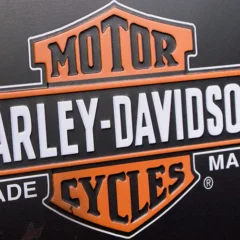 Nostalgic-Art Blechdose Harley-Davidson, Flach, Prägung im Detail