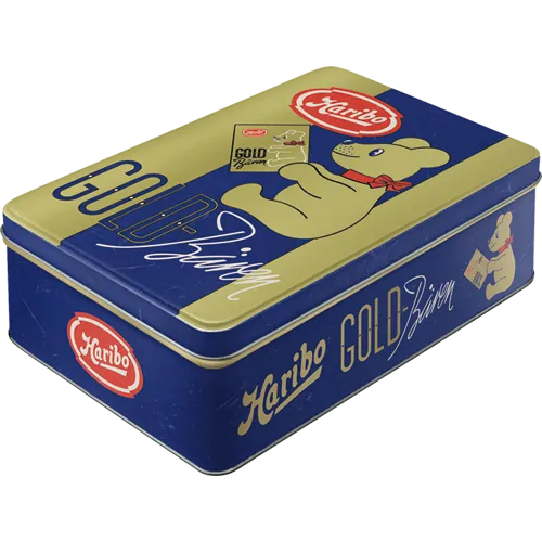 Nostalgic-Art Blechdose Goldbären Vintage, Flach