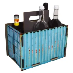 WERKHAUS Flaschenträger Container Türkis