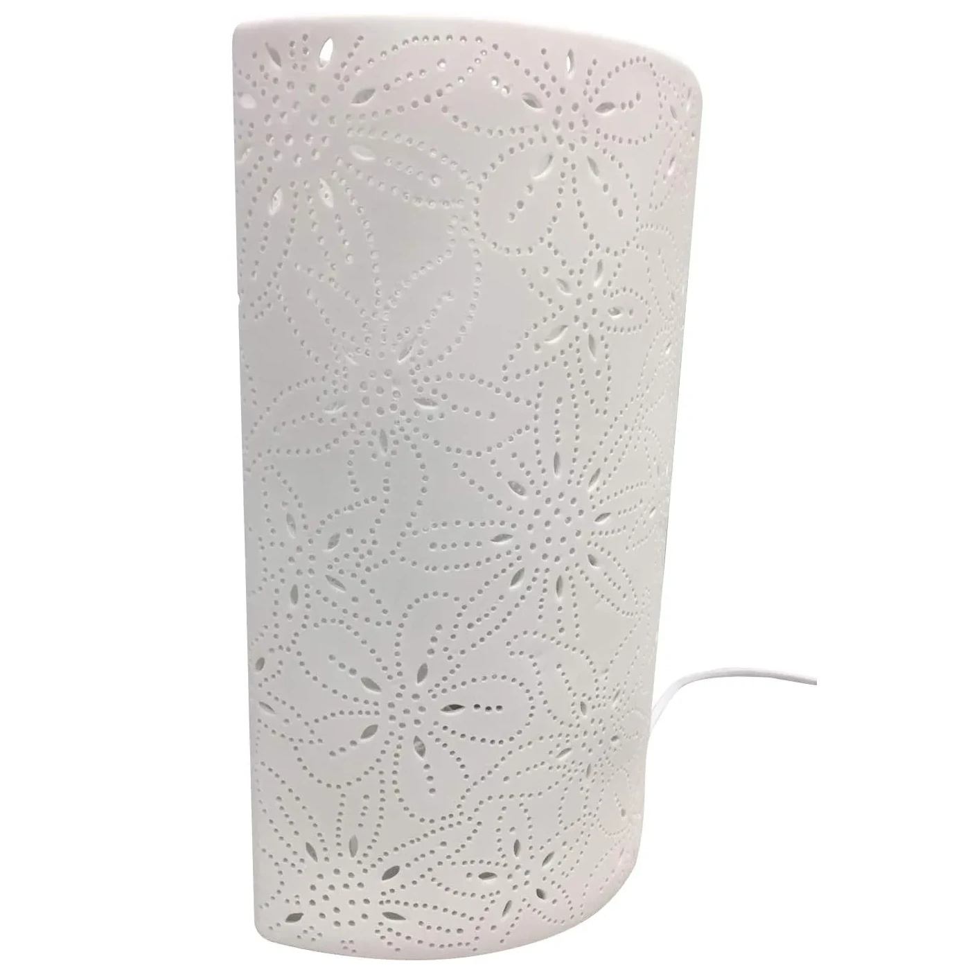 Tischleuchte "Blumen" aus Porzellan