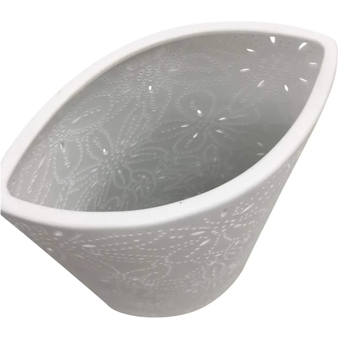 Tischleuchte "Blumen" aus Porzellan