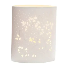 Tischleuchte "Zweig mit Vögeln" aus Porzellan