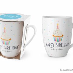 Geschenk für Dich - Becher "Happy Birthday to you"