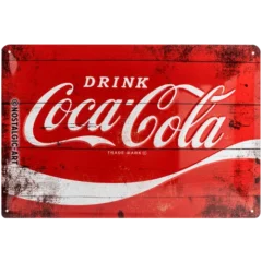 Nostalgic-Art Blechschild Coca Cola - Red Wave, 20x30 cm