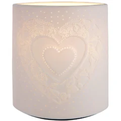 Tischleuchte "Herz" aus Porzellan