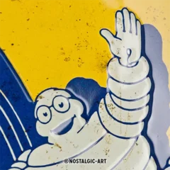 Nostalgic-Art Blechschild Michelin Tyres, 20x30 cm, Prägung im Detail