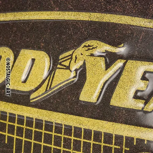 Nostalgic-Art Blechschild Goodyear Blimp, 20x30 cm, Prägung im Detail