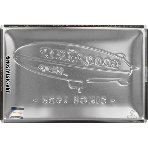 Nostalgic-Art Blechschild Goodyear Blimp, 20x30 cm, Rückseite