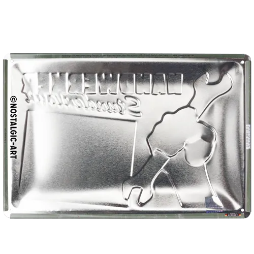 Nostalgic-Art Blechschild Handwerker Stundenlohn, 20x30 cm, Rückseite