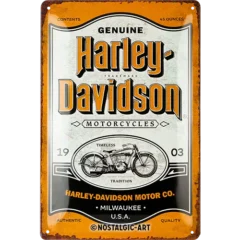 Nostalgic-Art Blechschild Harley-Davidson Genuine Motorcycles, 20x30 cm