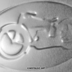 Nostalgic-Art Blechschild Harley-Davidson Genuine Motorcycles, 20x30 cm, Prägung von der RÜckseite aus