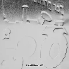 Nostalgic-Art Blechschild Lanz Bulldog, 30x40 cm, Prägung von der Rückseite aus