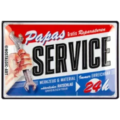 Nostalgic-Art Blechschild Papas Service, 20x30 cm