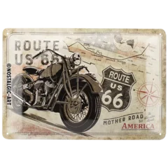 Nostalgic-Art Blechschild Route 66 Map, 20x30 cm