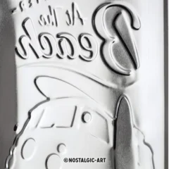 Nostalgic-Art Blechschild VW Bulli Beach, 20x30 cm, Prägung von der Rückseite