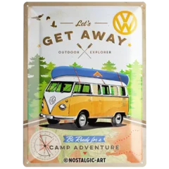 Nostalgic-Art Blechschild VW Bulli Get Away, 30x40 cm