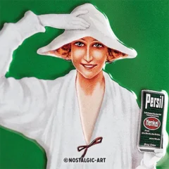 Nostalgic-Art Blechschild Persil Weiße Dame, 30x40 cm, Prägung im Detail