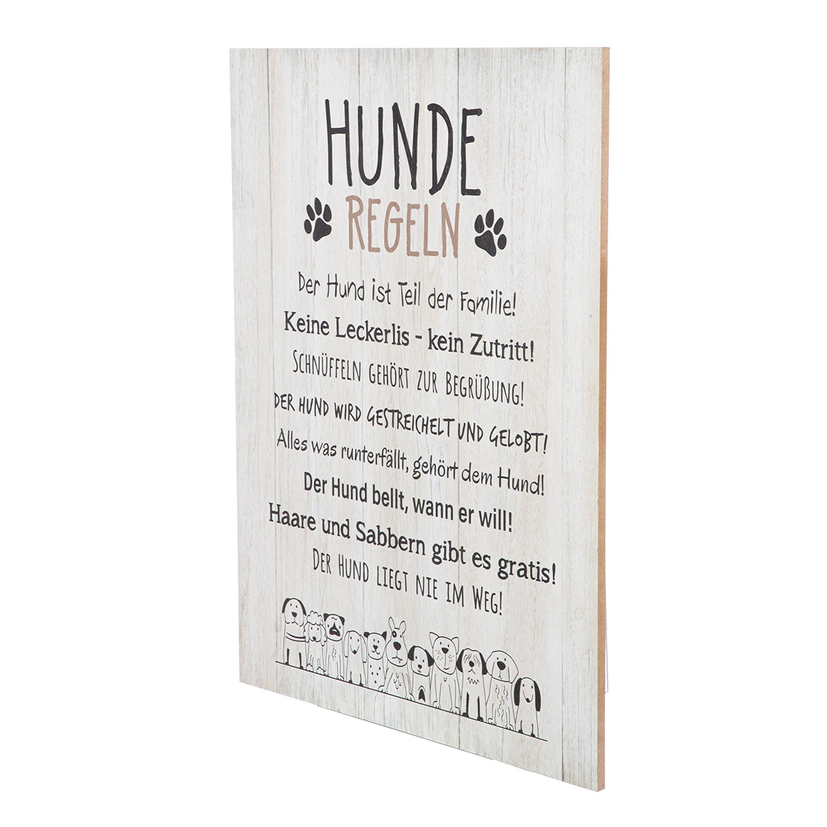 Schild "Hunderegeln" mit Hundmotiv, 50x36 cm