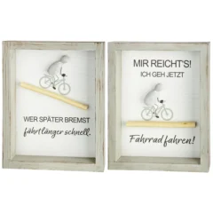 Steinbild „Fahrradliebe“ mit Spruch