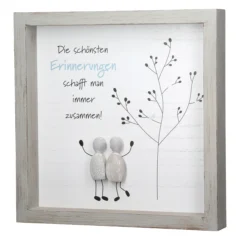 Steinbild „Moments“ mit Spruch