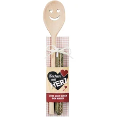 Kochlöffel „Herz“ mit Chimichurri Gewürzmischung im Reagenzglas