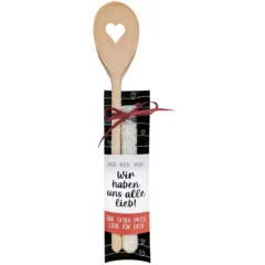 Kochlöffel „Liebe“ mit Meersalz im Reagenzglas