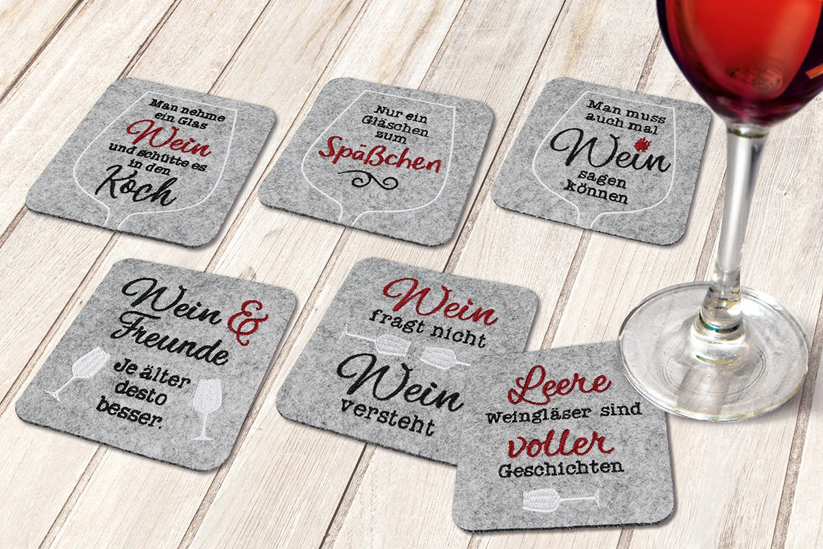 Untersetzer "Weinfest" mit Spruch Mood
