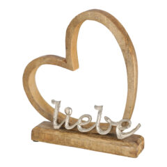 Herz mit Schriftzug "Liebe" - Deko - Holz - Aufsteller