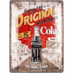 Nostalgic-Art Blechschild Coca-Cola Original Coke Highway 66, 30 x 40 cm