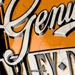 Nostalgic-Art Blechschild Harley-Davidson Genuine Motorcycles Ribbon, 30 x 40 cm