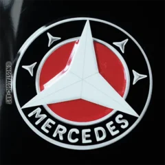 Nostalgic-Art Blechschild Mercedes-Benz Logo Evolution, 30×40 cm