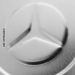 Nostalgic-Art Blechschild Mercedes-Benz Logo Evolution, 30×40 cm