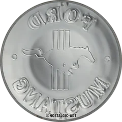 Nostalgic-Art Blechschild Ford Mustang - 3 Stripes Red, Ø 35cm