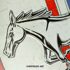 Nostalgic-Art Blechschild Ford Mustang - 3 Stripes Red, Ø 35cm