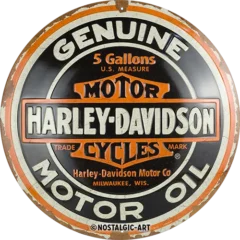 Nostalgic-Art Blechschild Harley-Davidson Genuine Motor Oil, Ø 35cm