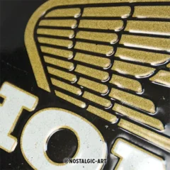 Nostalgic-Art Blechschild Honda MC Motorcycles Gold, Ø 35cm