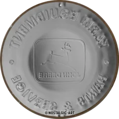 Nostalgic-Art Blechschild John Deere Parts & Service, Ø 35cm