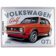 Nostalgic-Art Blechschild VW Golf GTI 1976, 30 x 40 cm