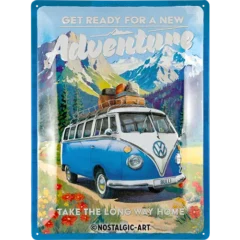 Nostalgic-Art Blechschild VW Bulli Ready for a new Adventure, 30×40 cm
