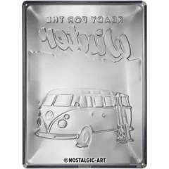 Nostalgic-Art Blechschild VW Bulli Ready for the Winter, 30×40 cm